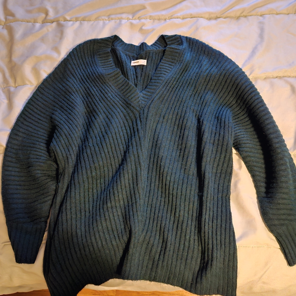 Sonoma Women's Deep Teal‎ V-Neck Sweater